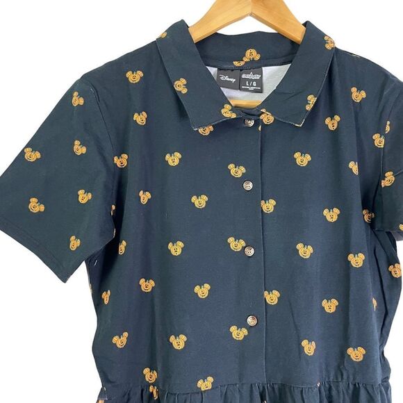 Cakeworthy Disney Mickey Mouse Pumpkin Button Up Dress Halloween - Picture 8 of 9